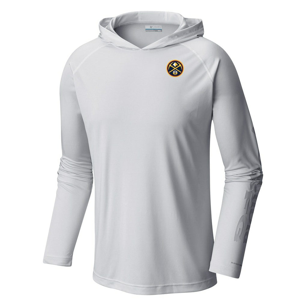 Columbia Denver Nuggets Terminal Tackle Long Sleeve Hoodie T-Shirt White