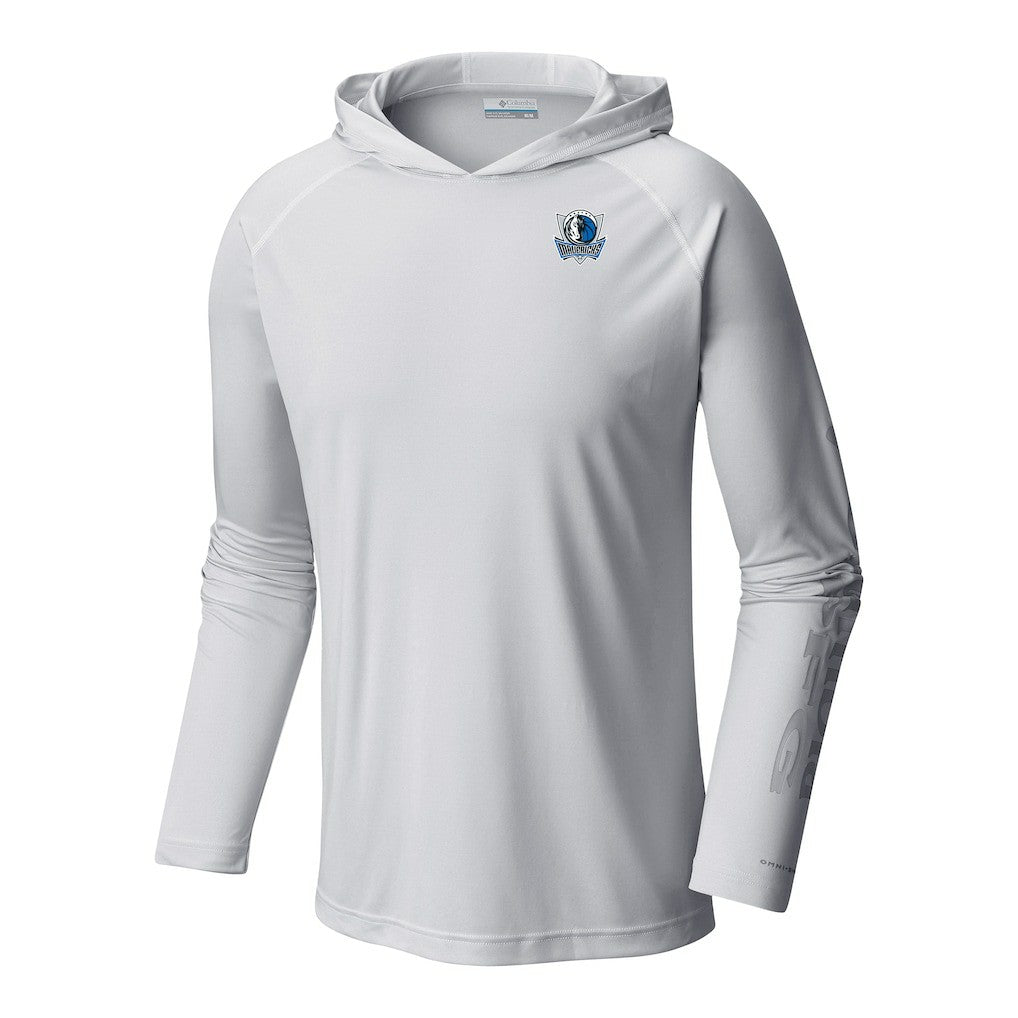 Columbia Dallas Mavericks Terminal Tackle Long Sleeve Hoodie T-Shirt White