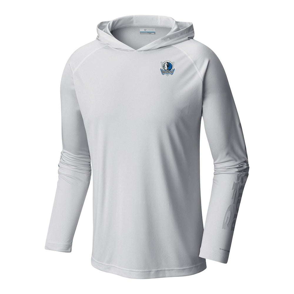 Columbia Dallas Mavericks Terminal Tackle Long Sleeve Hoodie T-Shirt White