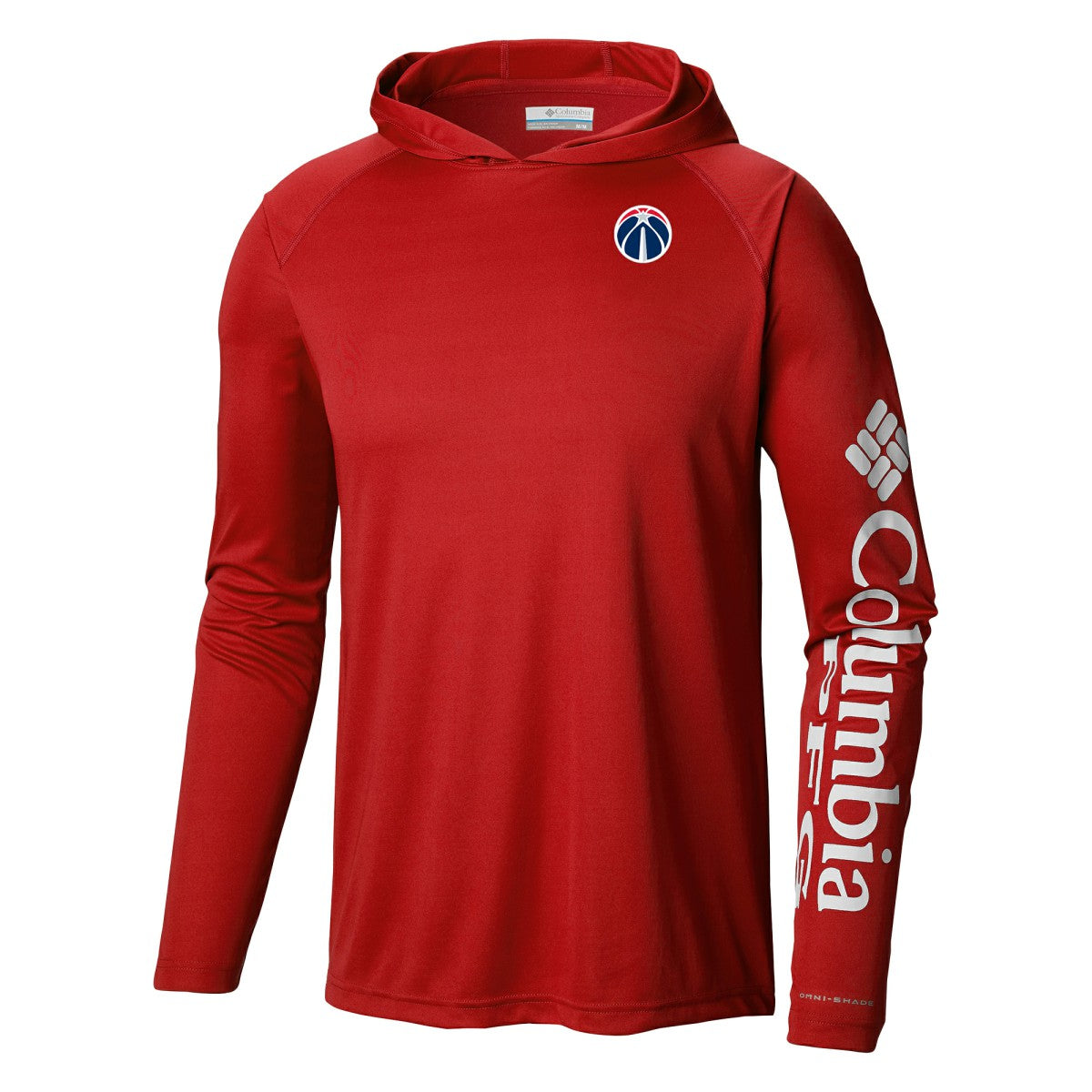 Columbia Washington Wizards Terminal Tackle Long Sleeve Hoodie T-Shirt Red