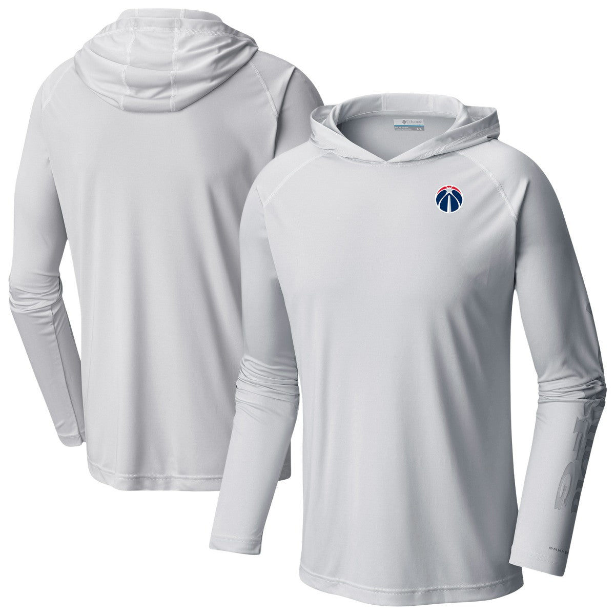 Columbia Washington Wizards Terminal Tackle Long Sleeve Hoodie T-Shirt White