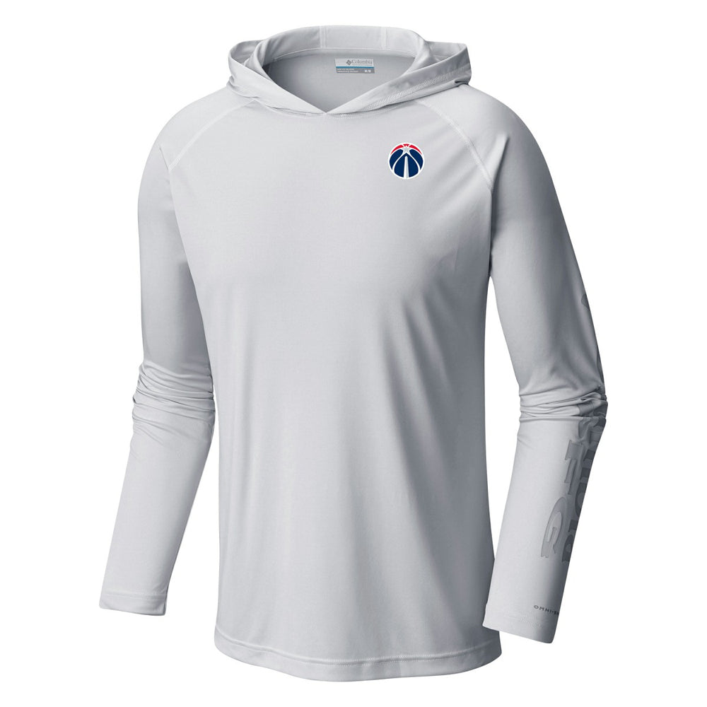 Columbia Washington Wizards Terminal Tackle Long Sleeve Hoodie T-Shirt White