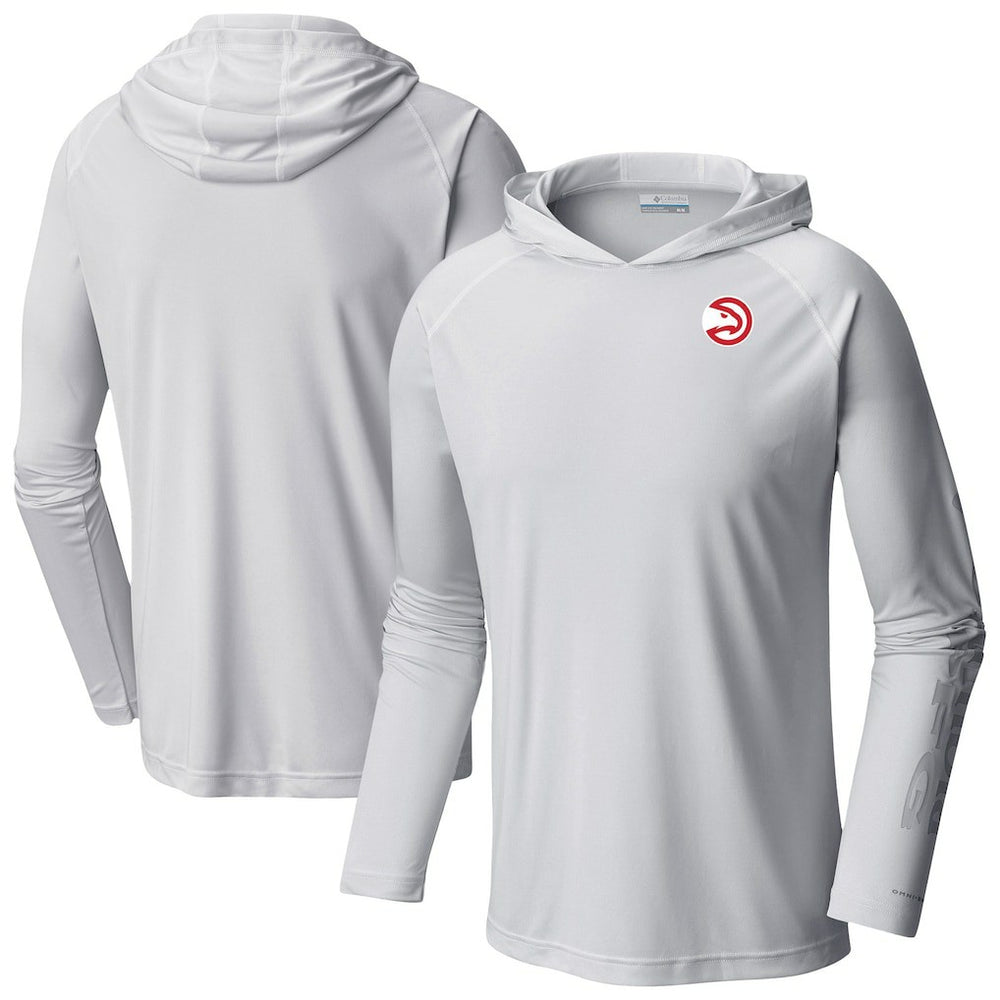 Columbia Atlanta Hawks Terminal Tackle Long Sleeve Hoodie T-Shirt White
