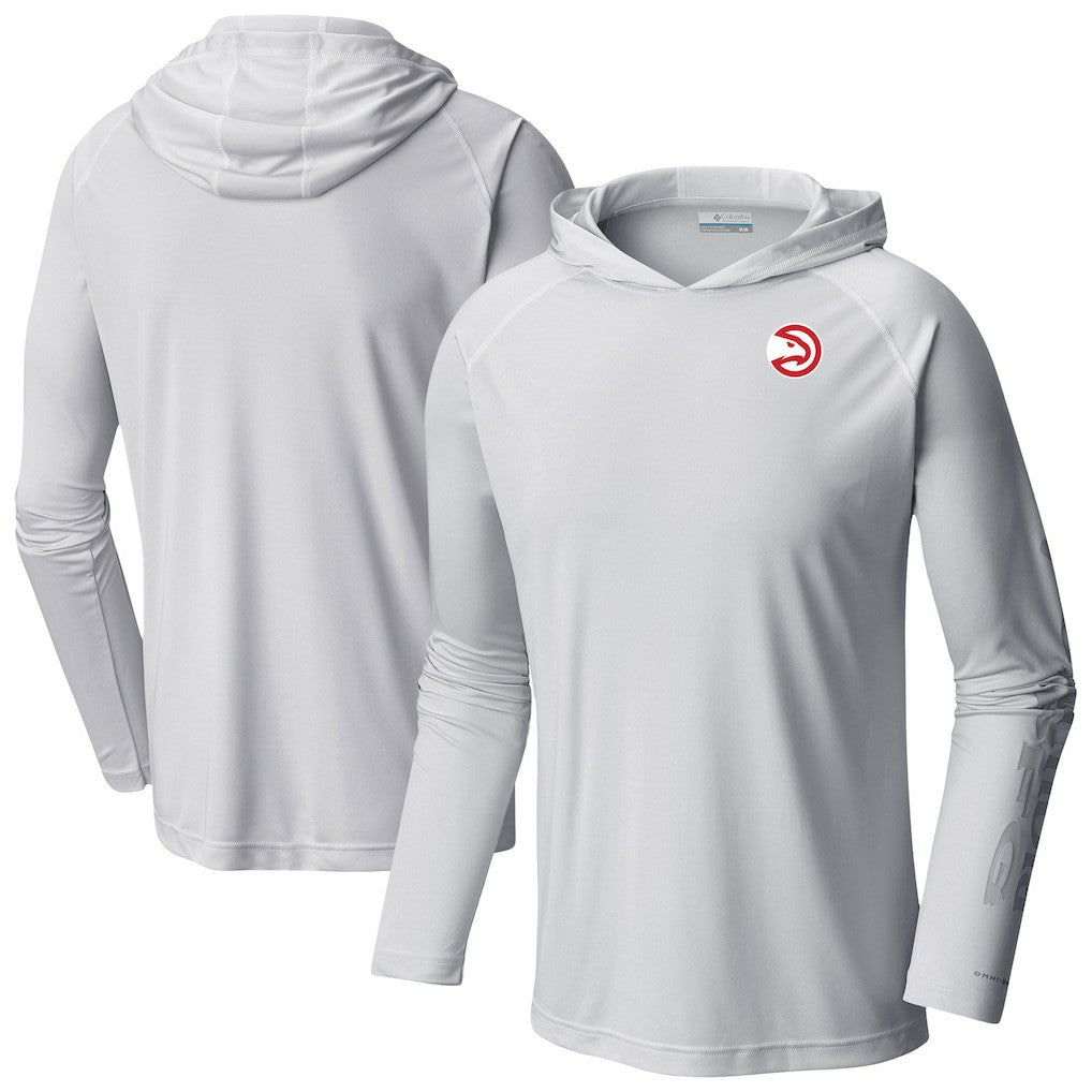 Columbia Atlanta Hawks Terminal Tackle Long Sleeve Hoodie T-Shirt White