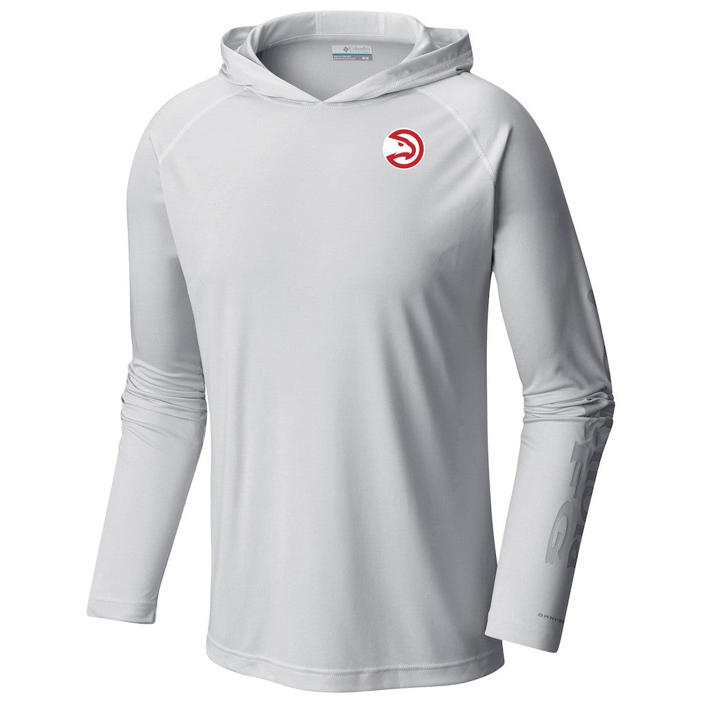 Columbia Atlanta Hawks Terminal Tackle Long Sleeve Hoodie T-Shirt White