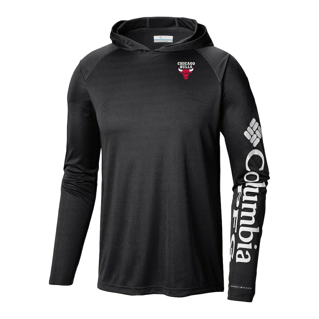 Columbia Chicago Bulls Terminal Tackle Long Sleeve Hoodie T-Shirt Black