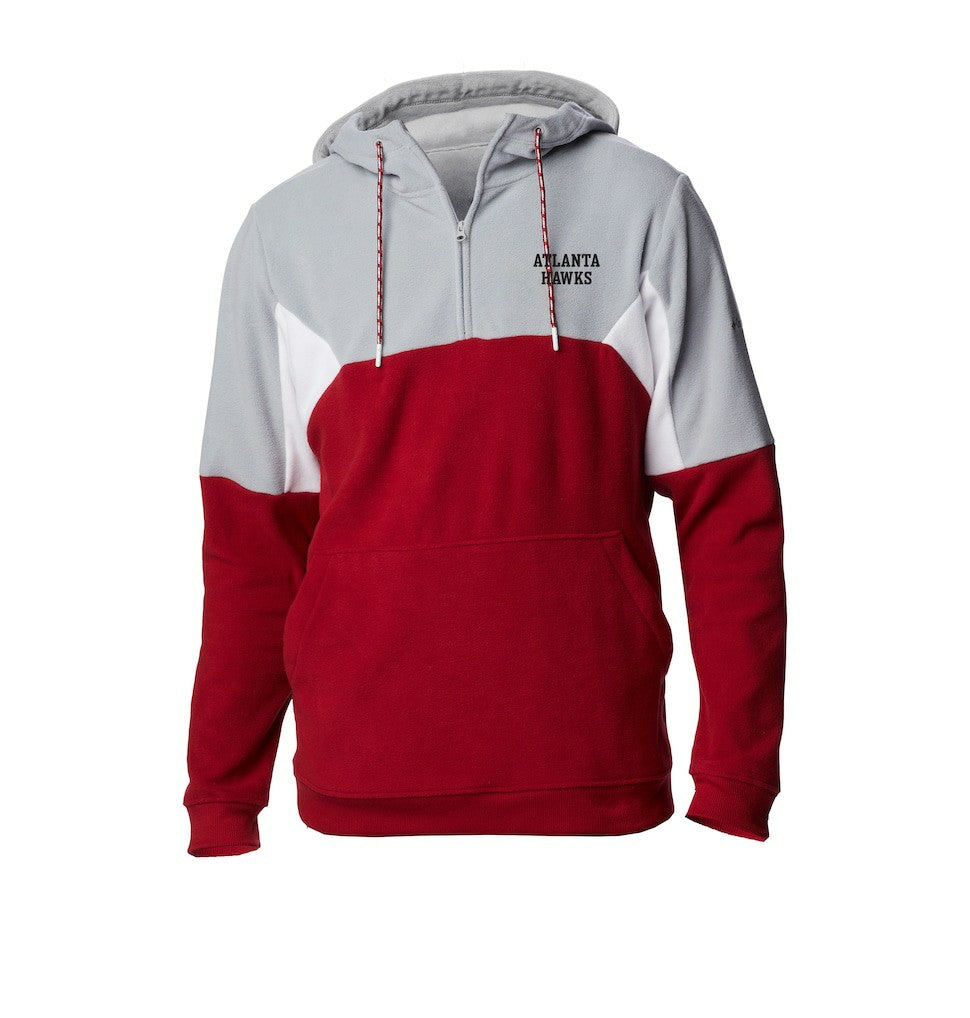 Columbia Atlanta Hawks Lodge Quarter-Zip Hoodie Red