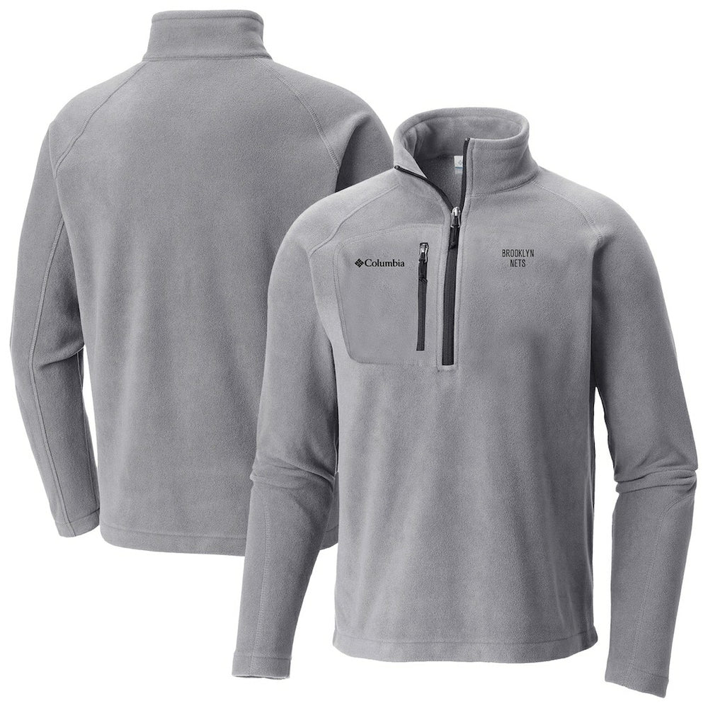 Columbia Brooklyn Nets Fast Trek III Half-Zip Fleece Pullover Gray