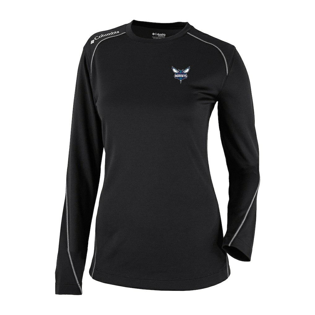 Columbia Charlotte Hornets Women's Omni-Wick Shotgun Pullover Top Black