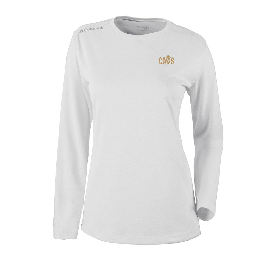 Columbia Cleveland Cavaliers Women's Omni-Wick Shotgun Pullover Top White