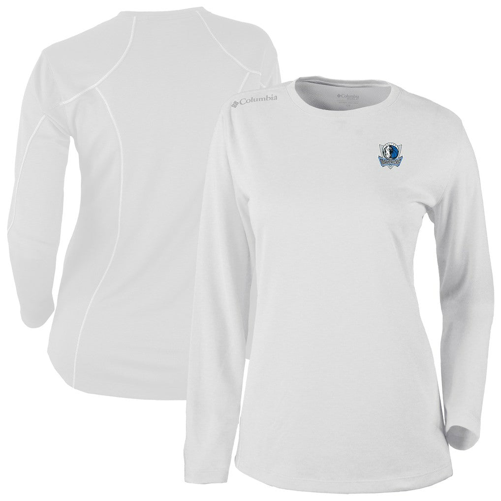 Columbia Dallas Mavericks Women's Omni-Wick Shotgun Pullover Top White
