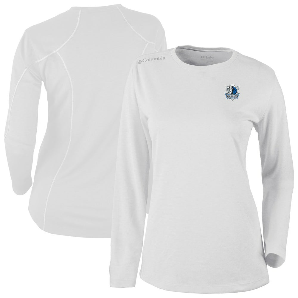 Columbia Dallas Mavericks Women's Omni-Wick Shotgun Pullover Top White