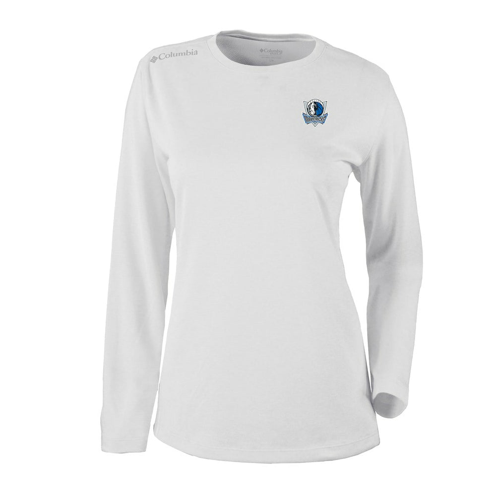 Columbia Dallas Mavericks Women's Omni-Wick Shotgun Pullover Top White