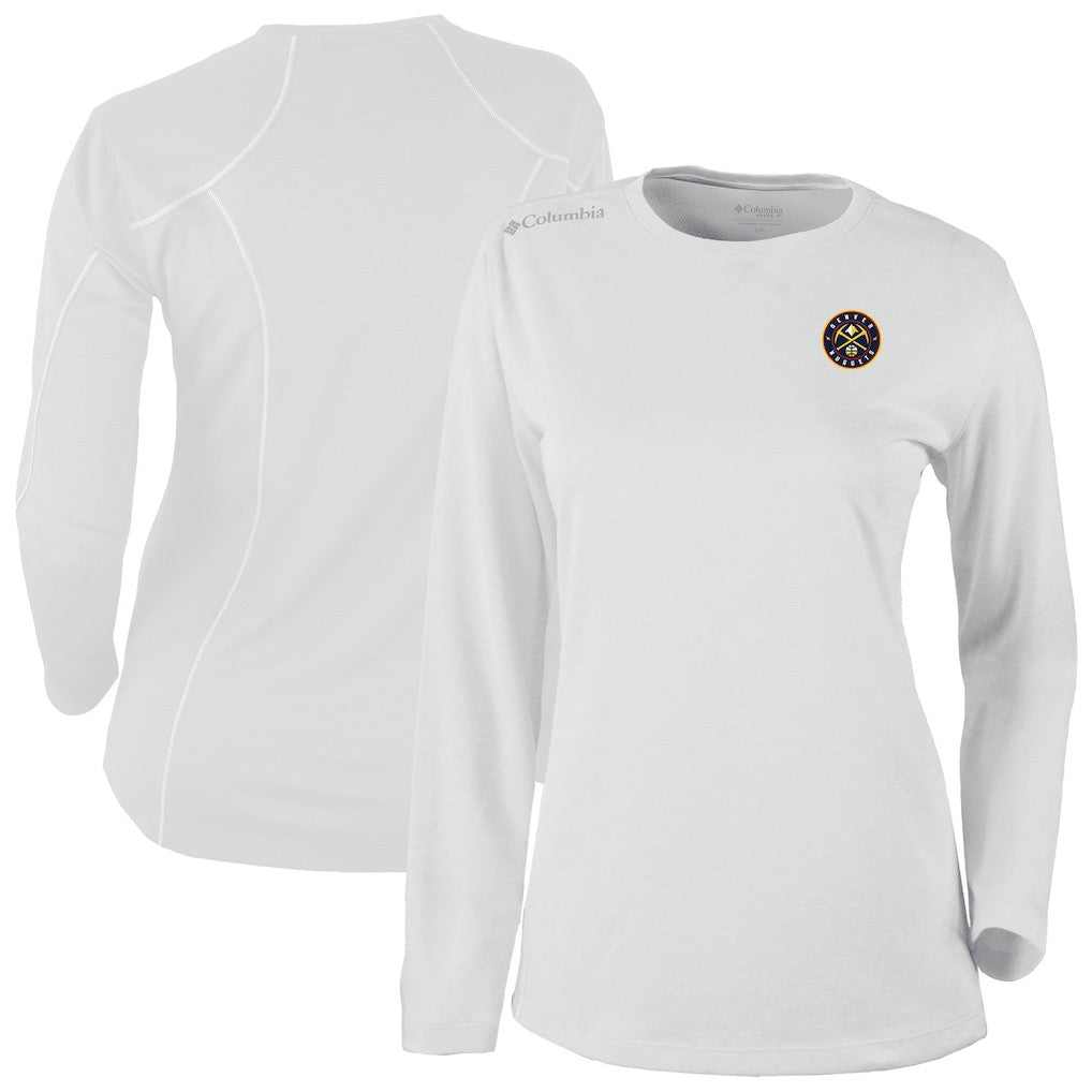 Columbia Denver Nuggets Women's Omni-Wick Shotgun Pullover Top White