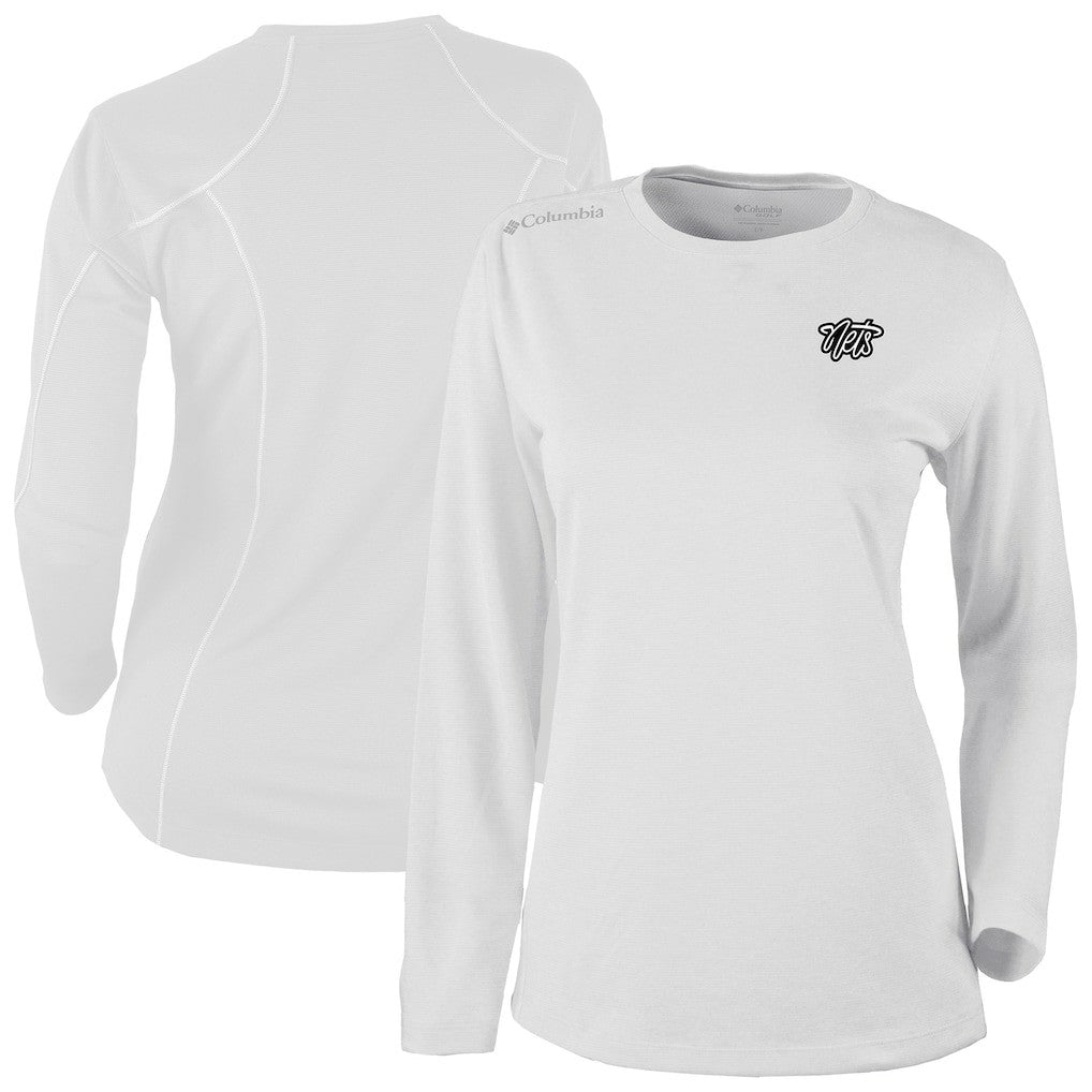 Columbia Brooklyn Nets Women's Omni-Wick Shotgun Pullover Top White