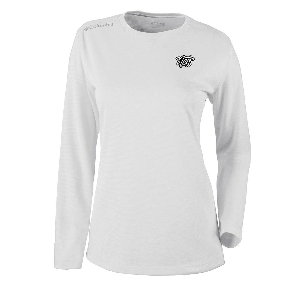 Columbia Brooklyn Nets Women's Omni-Wick Shotgun Pullover Top White