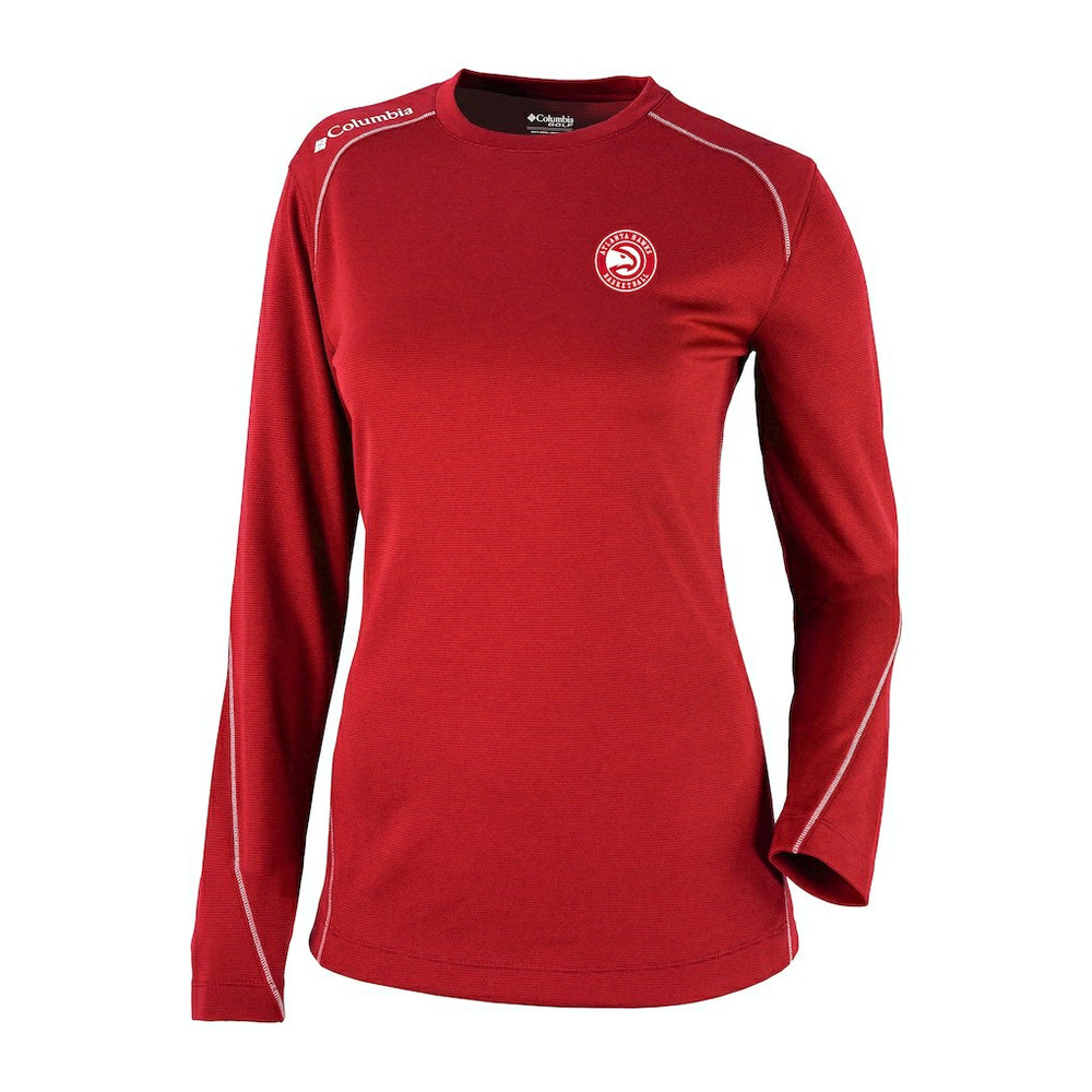 Columbia Atlanta Hawks Women's Omni-Wick Shotgun Pullover Top Red