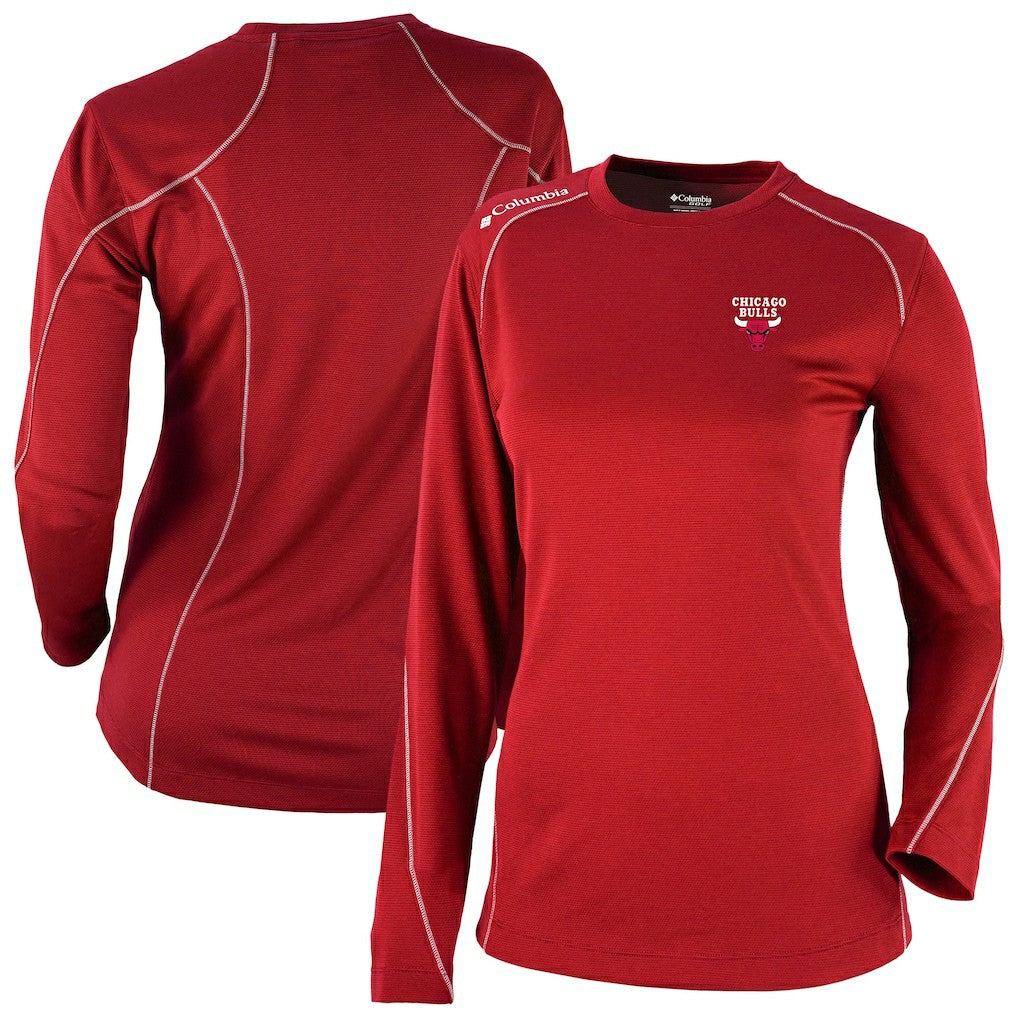 Columbia Chicago Bulls Women's Omni-Wick Shotgun Pullover Top Red
