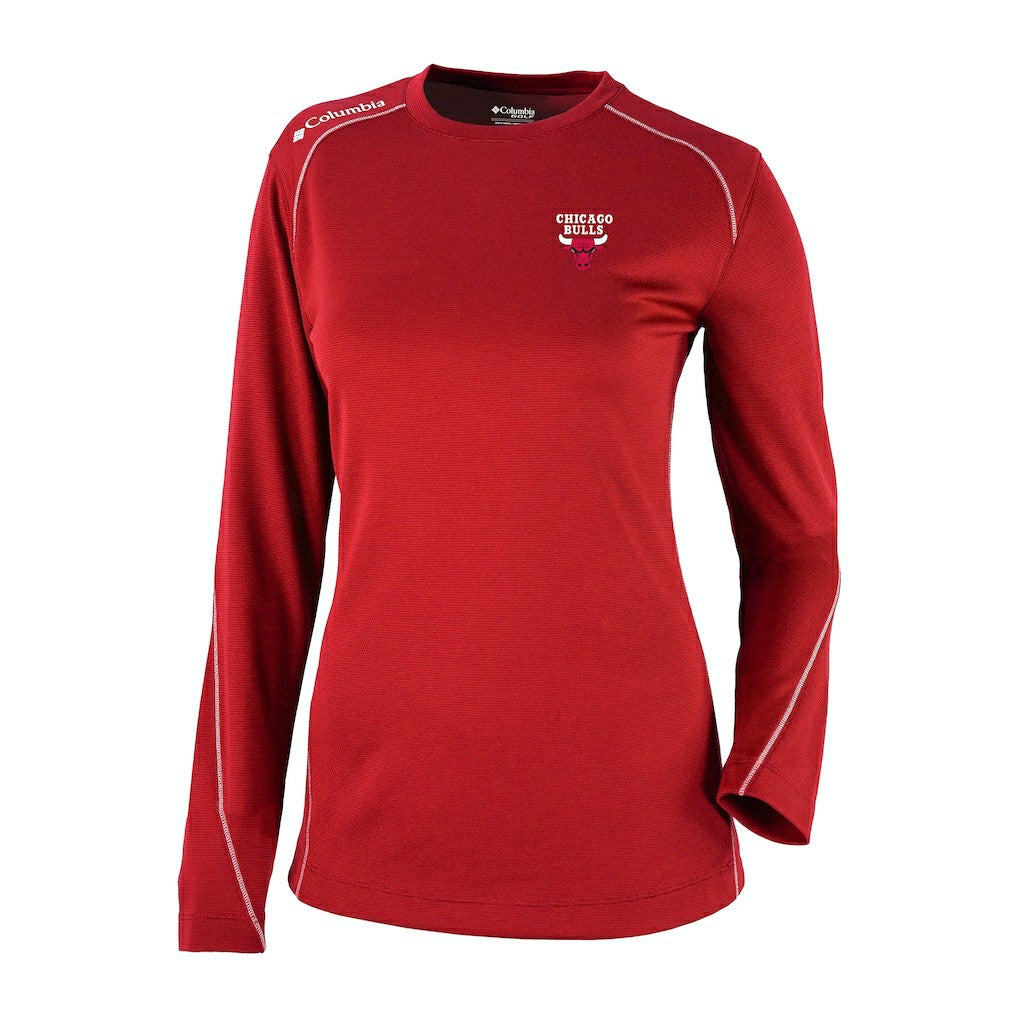 Columbia Chicago Bulls Women's Omni-Wick Shotgun Pullover Top Red