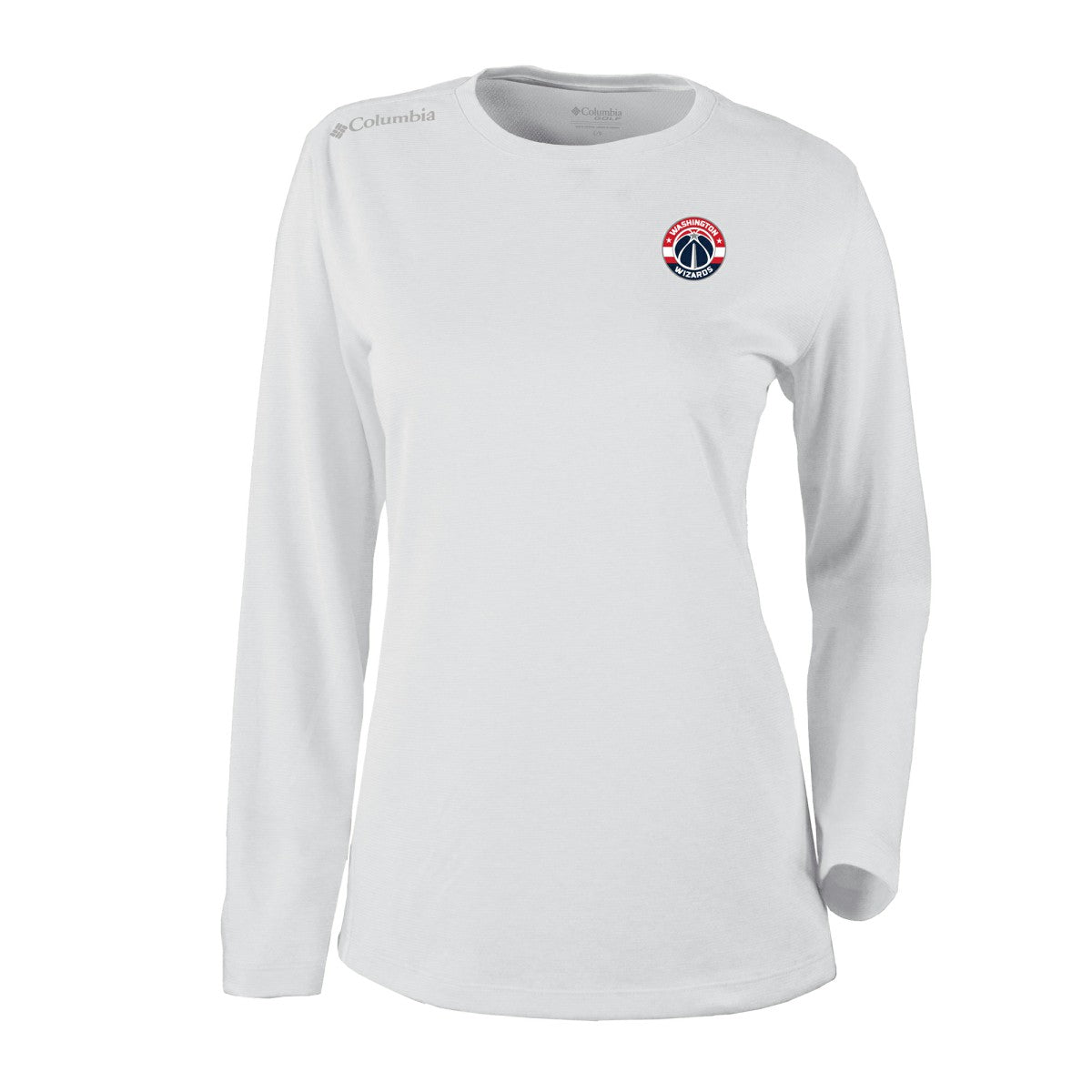 Columbia Washington Wizards Women's Omni-Wick Shotgun Pullover Top White