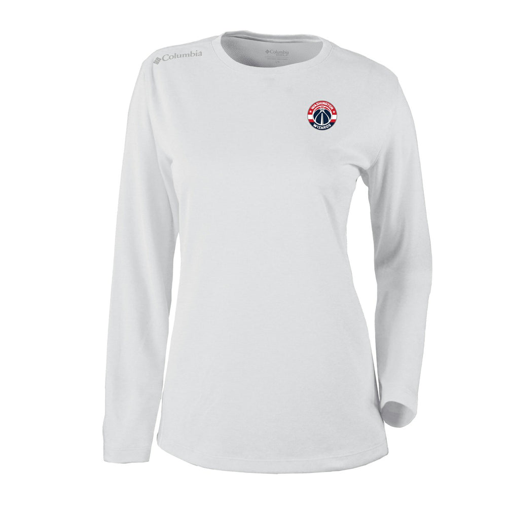 Columbia Washington Wizards Women's Omni-Wick Shotgun Pullover Top White