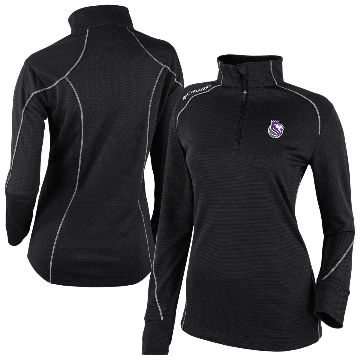 Columbia Sacramento Kings Women's Omni-Wick Shotgun 2.0 Quarter-Zip Pullover Top Black