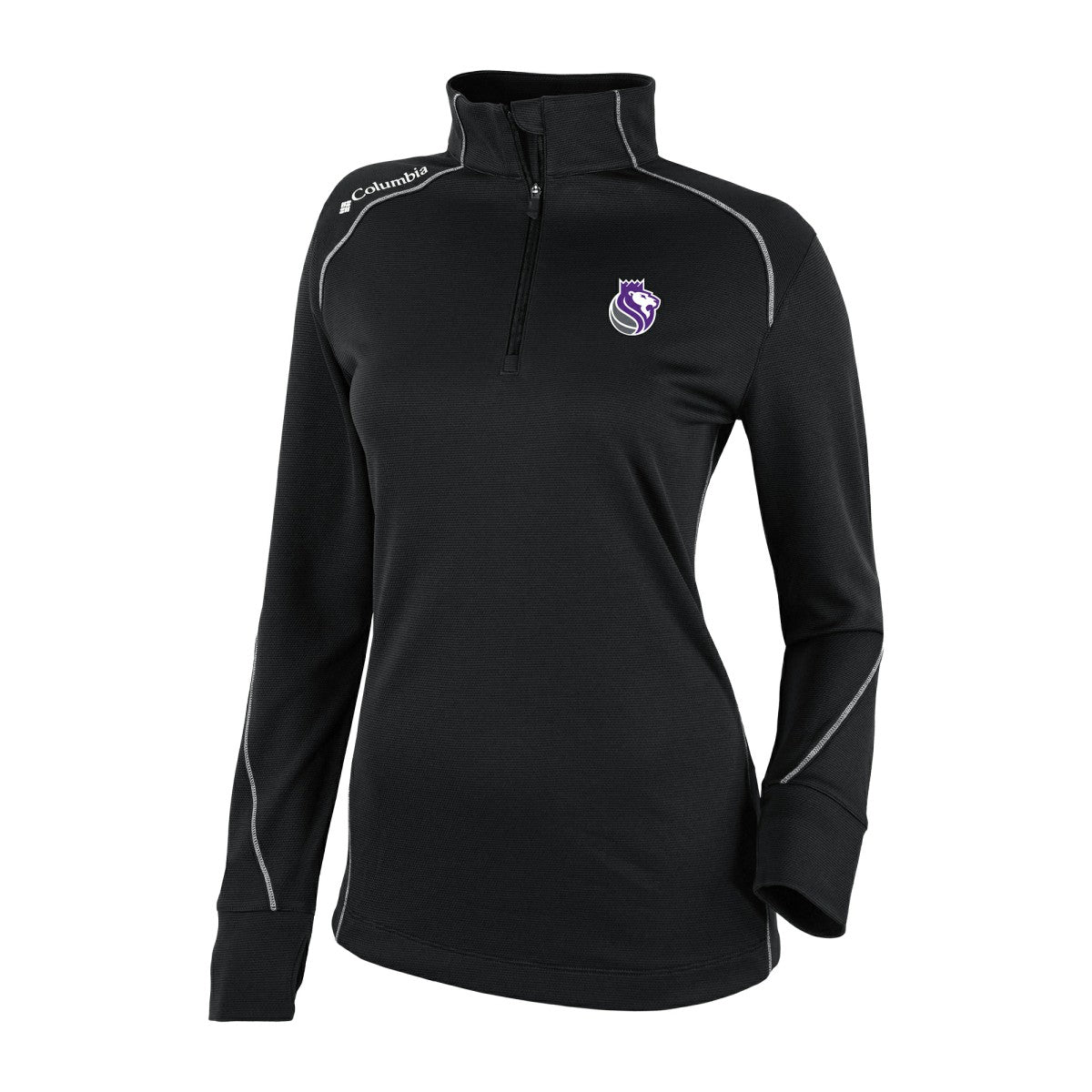 Columbia Sacramento Kings Women's Omni-Wick Shotgun 2.0 Quarter-Zip Pullover Top Black