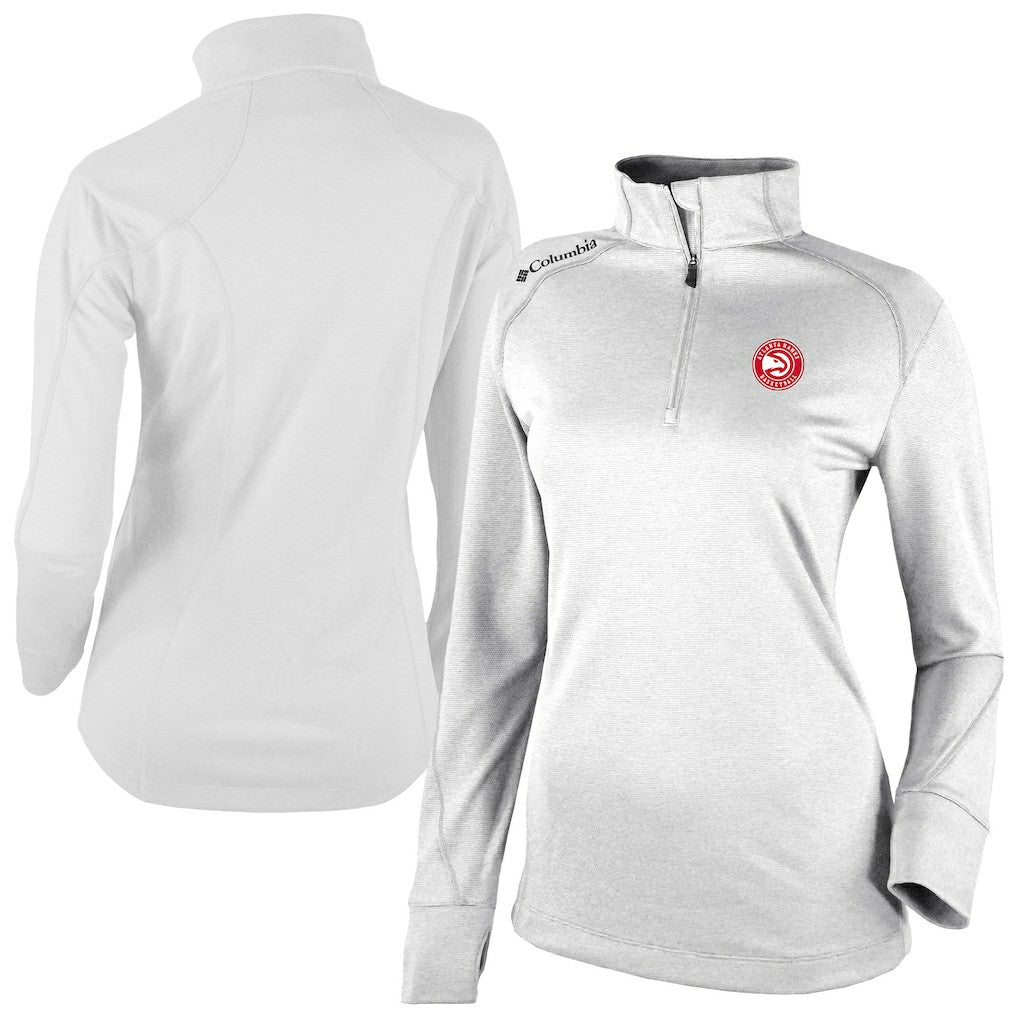 Columbia Atlanta Hawks Women's Omni-Wick Shotgun 2.0 Quarter-Zip Pullover Top White