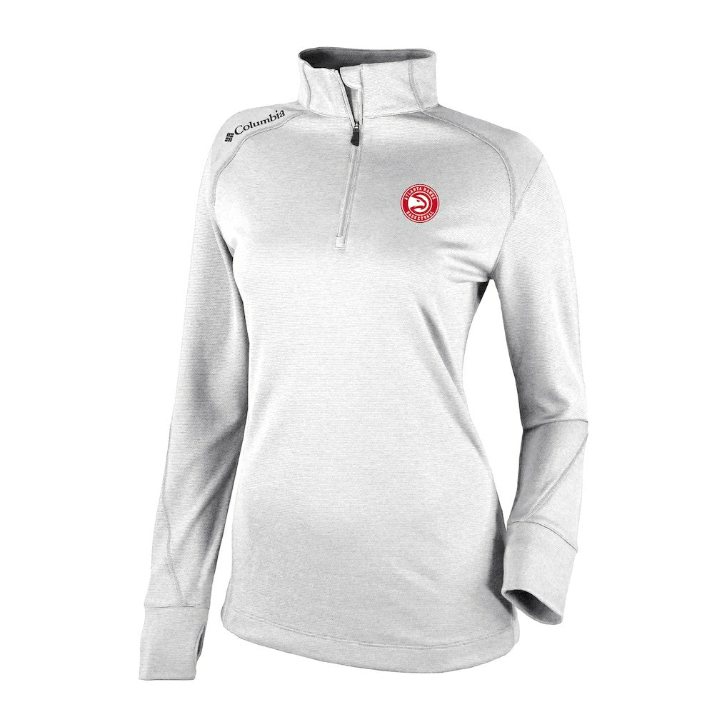 Columbia Atlanta Hawks Women's Omni-Wick Shotgun 2.0 Quarter-Zip Pullover Top White
