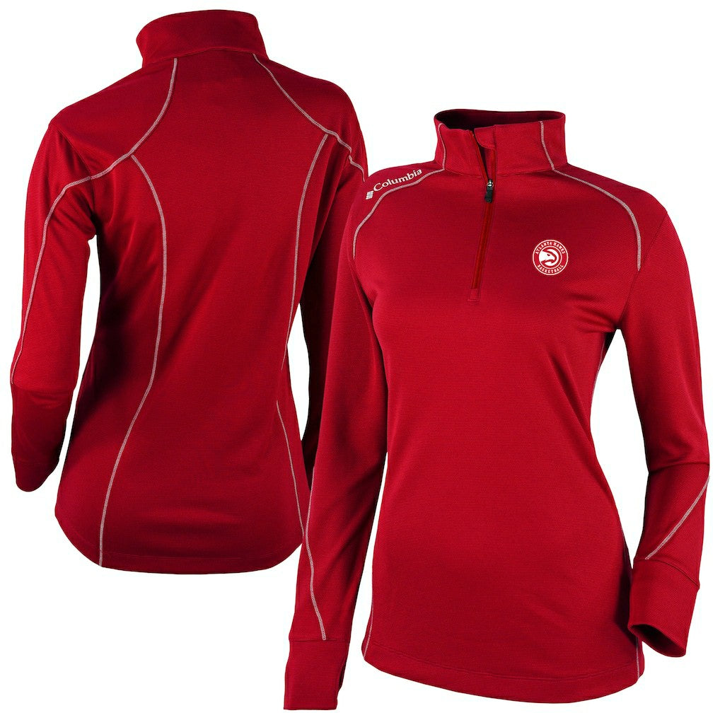 Columbia Atlanta Hawks Women's Omni-Wick Shotgun 2.0 Quarter-Zip Pullover Top Red