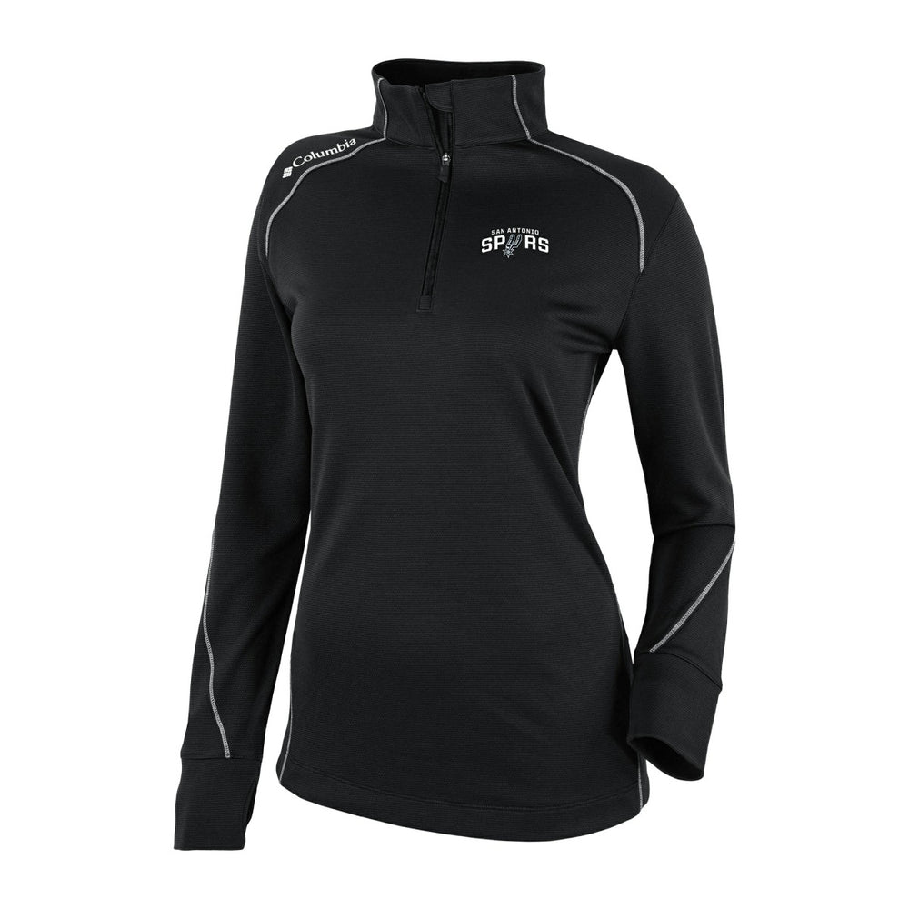 Columbia San Antonio Spurs Women's Omni-Wick Shotgun 2.0 Quarter-Zip Pullover Top Black