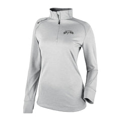 Columbia San Antonio Spurs Women's Omni-Wick Shotgun 2.0 Quarter-Zip Pullover Top Heather Gray