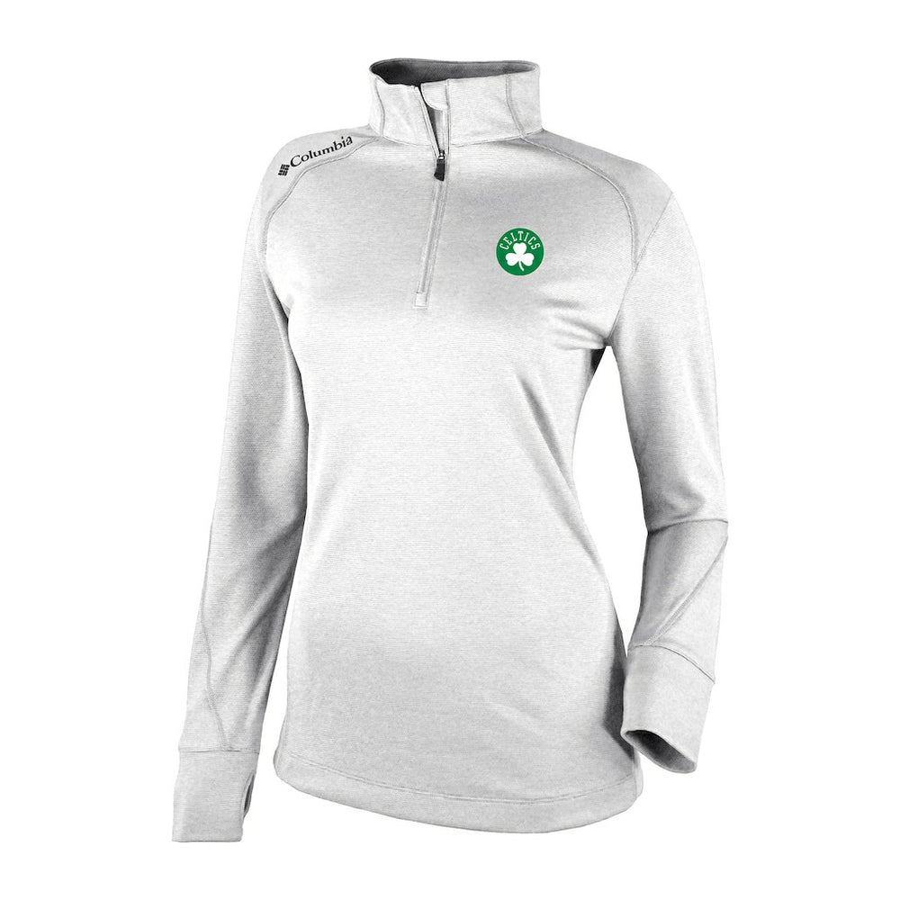 Columbia Boston Celtics Women's Omni-Wick Shotgun 2.0 Quarter-Zip Pullover Top White