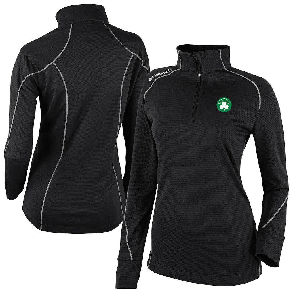 Columbia Boston Celtics Women's Omni-Wick Shotgun 2.0 Quarter-Zip Pullover Top Black
