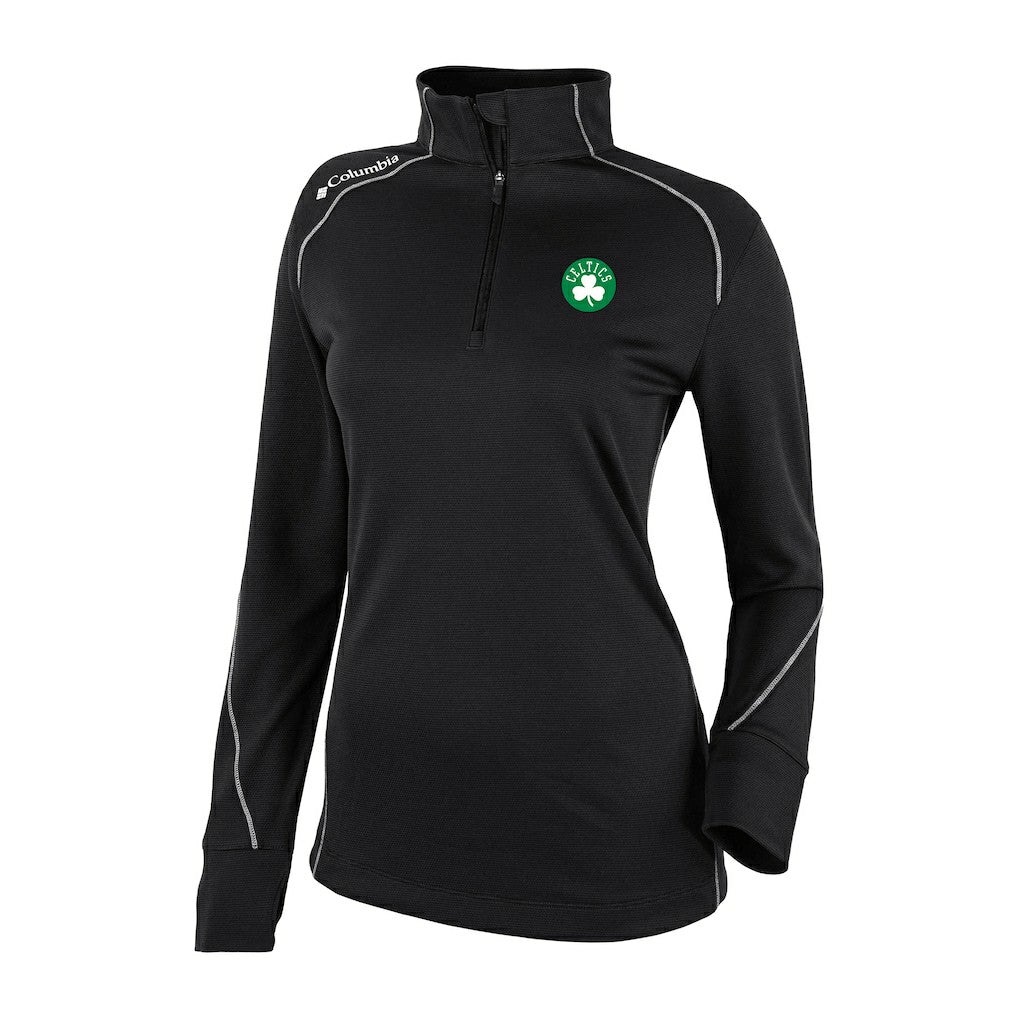 Columbia Boston Celtics Women's Omni-Wick Shotgun 2.0 Quarter-Zip Pullover Top Black