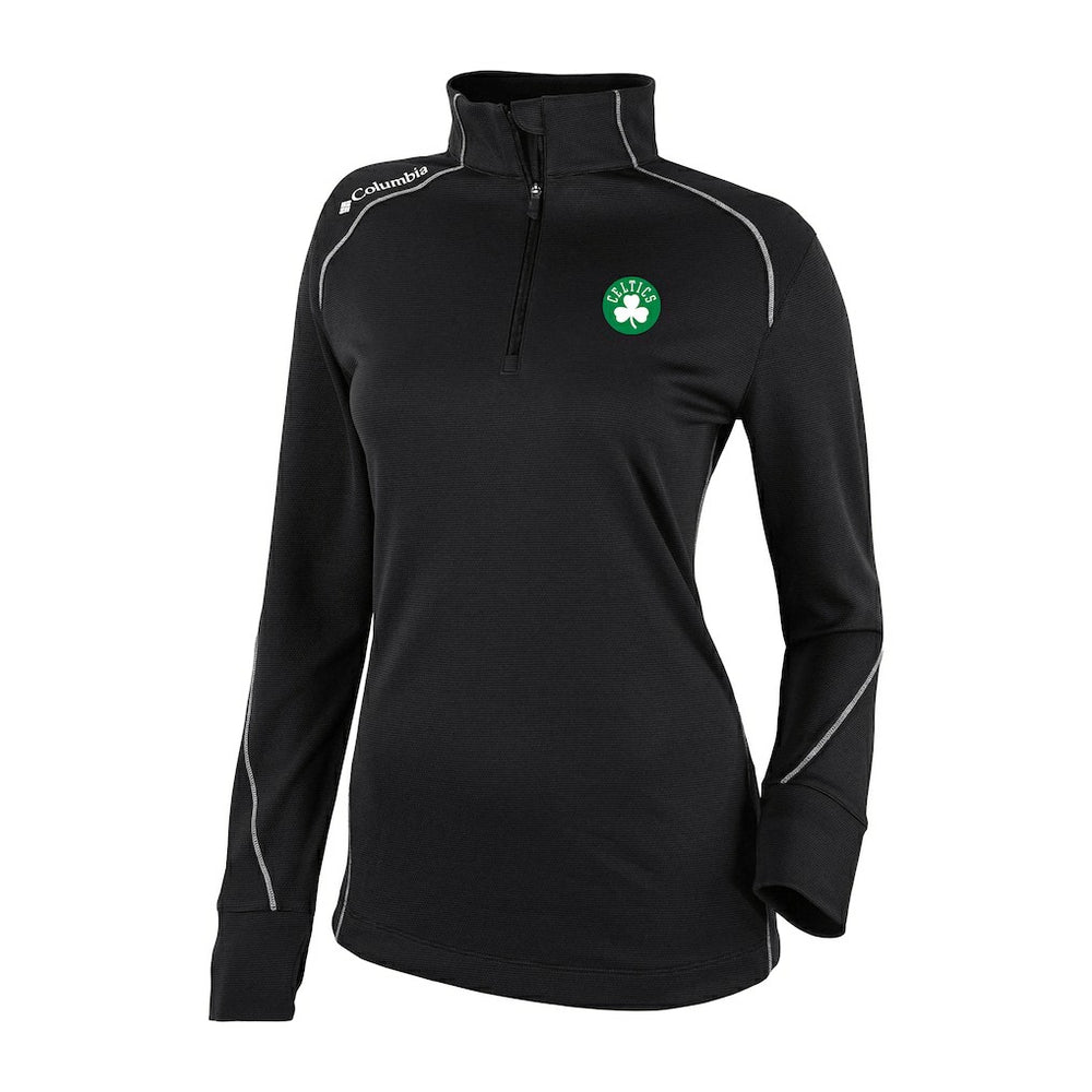 Columbia Boston Celtics Women's Omni-Wick Shotgun 2.0 Quarter-Zip Pullover Top Black