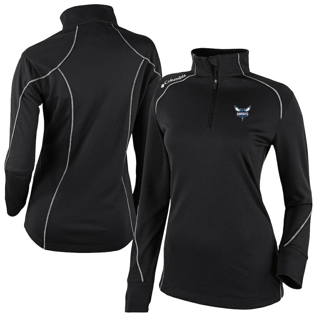 Columbia Charlotte Hornets Women's Omni-Wick Shotgun 2.0 Quarter-Zip Pullover Top Black