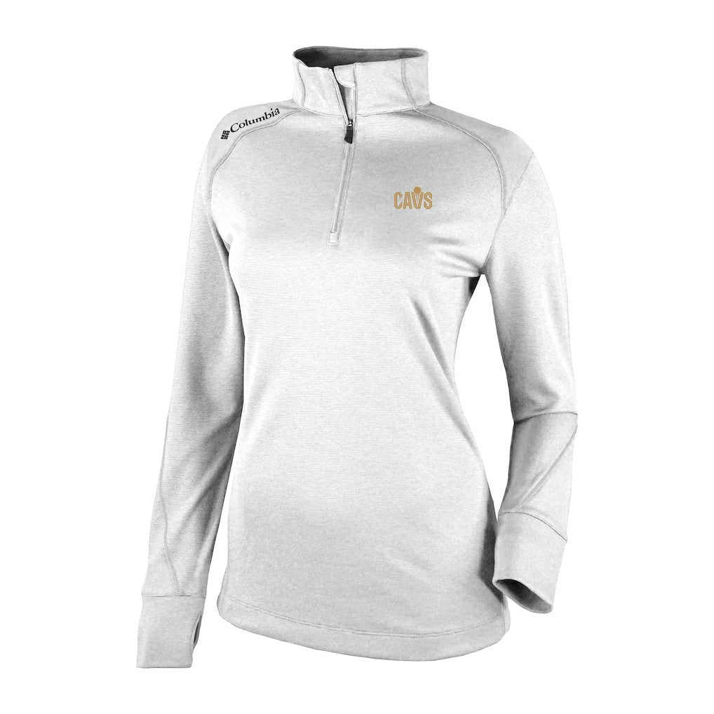 Columbia Cleveland Cavaliers Women's Omni-Wick Shotgun 2.0 Quarter-Zip Pullover Top White
