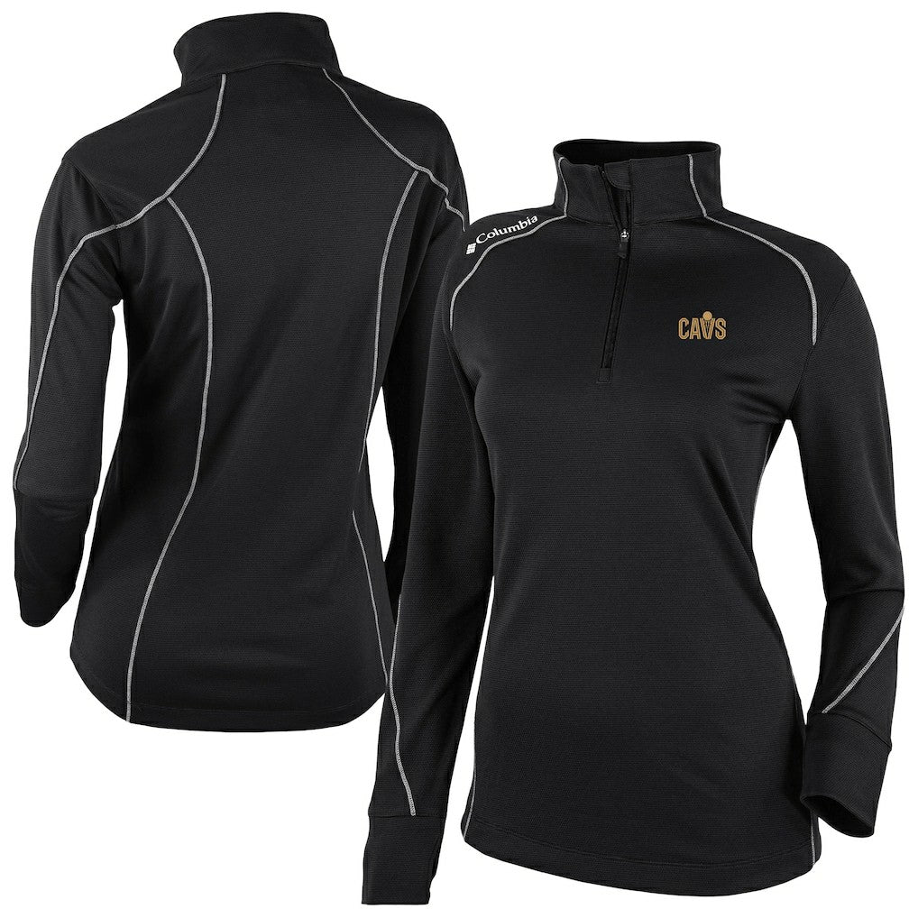 Columbia Cleveland Cavaliers Women's Omni-Wick Shotgun 2.0 Quarter-Zip Pullover Top Black