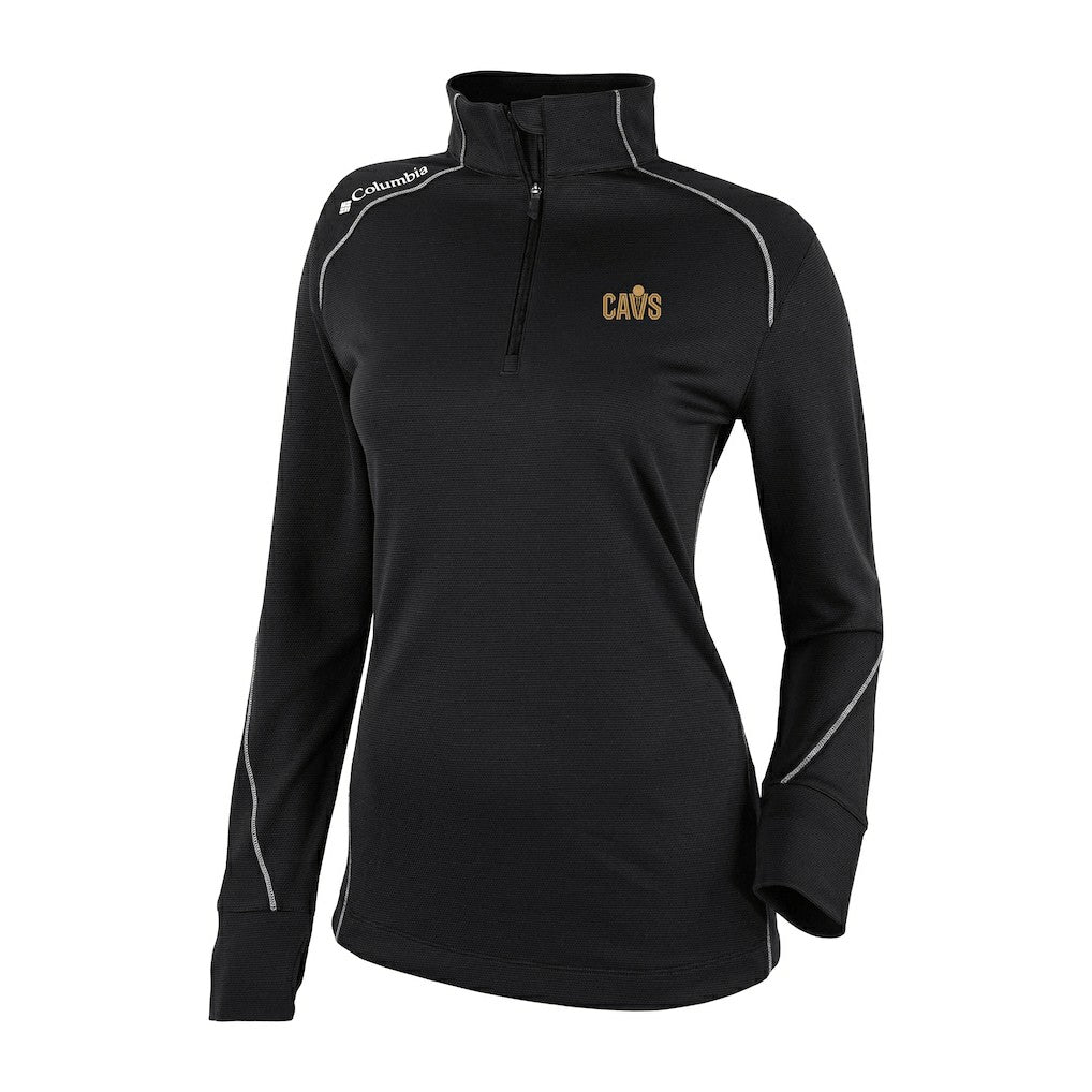 Columbia Cleveland Cavaliers Women's Omni-Wick Shotgun 2.0 Quarter-Zip Pullover Top Black