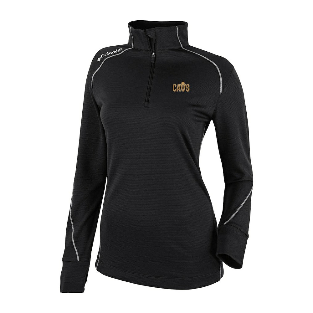 Columbia Cleveland Cavaliers Women's Omni-Wick Shotgun 2.0 Quarter-Zip Pullover Top Black