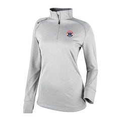 Columbia Washington Wizards Women's Omni-Wick Shotgun 2.0 Quarter-Zip Pullover Top Heather Gray