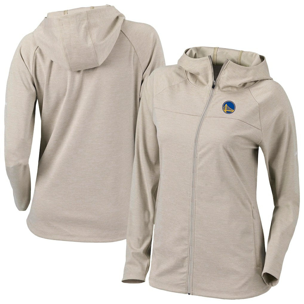 Columbia Golden State Warriors Women's Omni-Wick Half Shot Full-Zip Hooded Jacket Tan