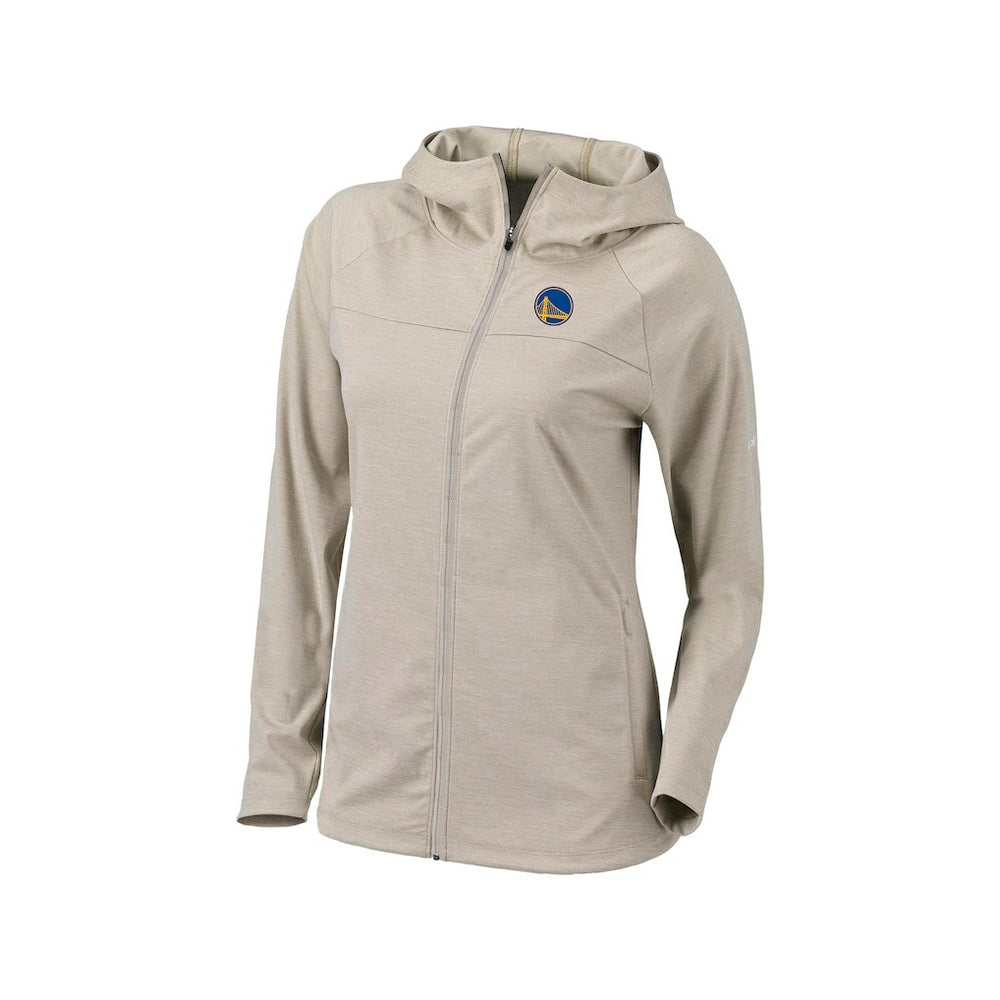 Columbia Golden State Warriors Women's Omni-Wick Half Shot Full-Zip Hooded Jacket Tan