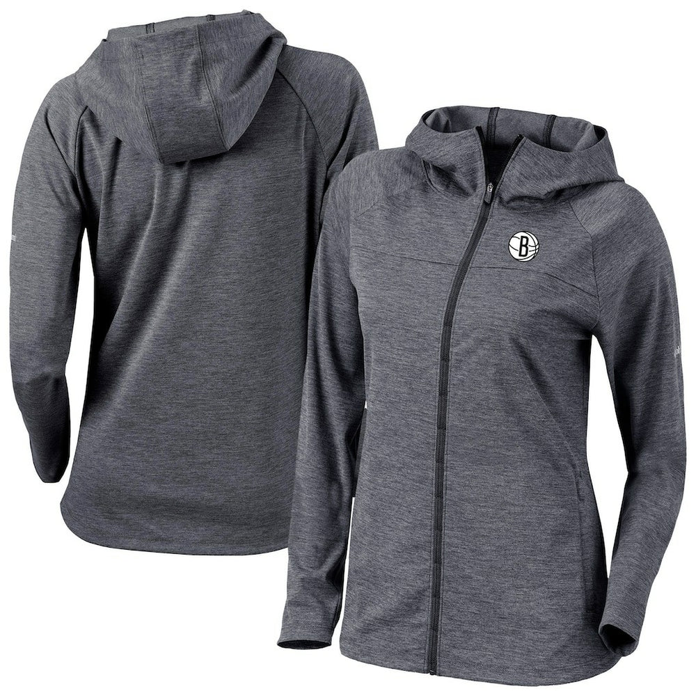 Columbia Brooklyn Nets Women's Omni-Wick Half Shot Full-Zip Hooded Jacket Black