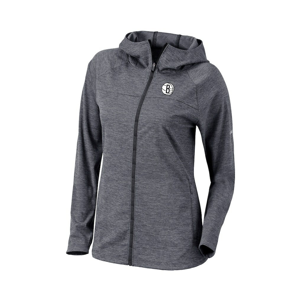 Columbia Brooklyn Nets Women's Omni-Wick Half Shot Full-Zip Hooded Jacket Black