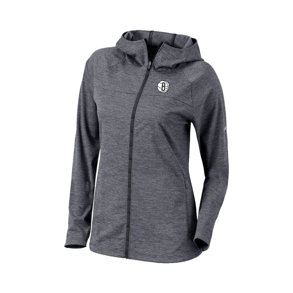 Columbia Brooklyn Nets Women's Omni-Wick Half Shot Full-Zip Hooded Jacket Black
