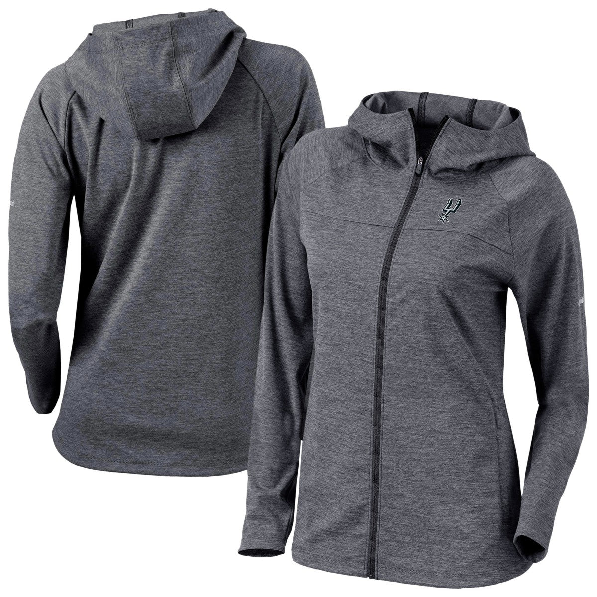 Columbia San Antonio Spurs Women's Omni-Wick Half Shot Full-Zip Hooded Jacket Black