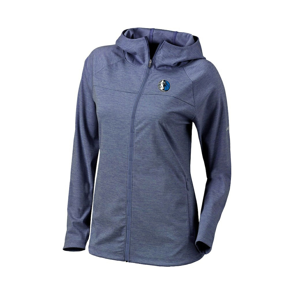 Columbia Dallas Mavericks Women's Omni-Wick Half Shot Full-Zip Hooded Jacket Navy
