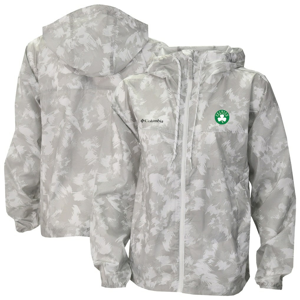 Columbia Boston Celtics Women's Flash Challenger II Omni-Shade Full-Zip Windbreaker Jacket Gray